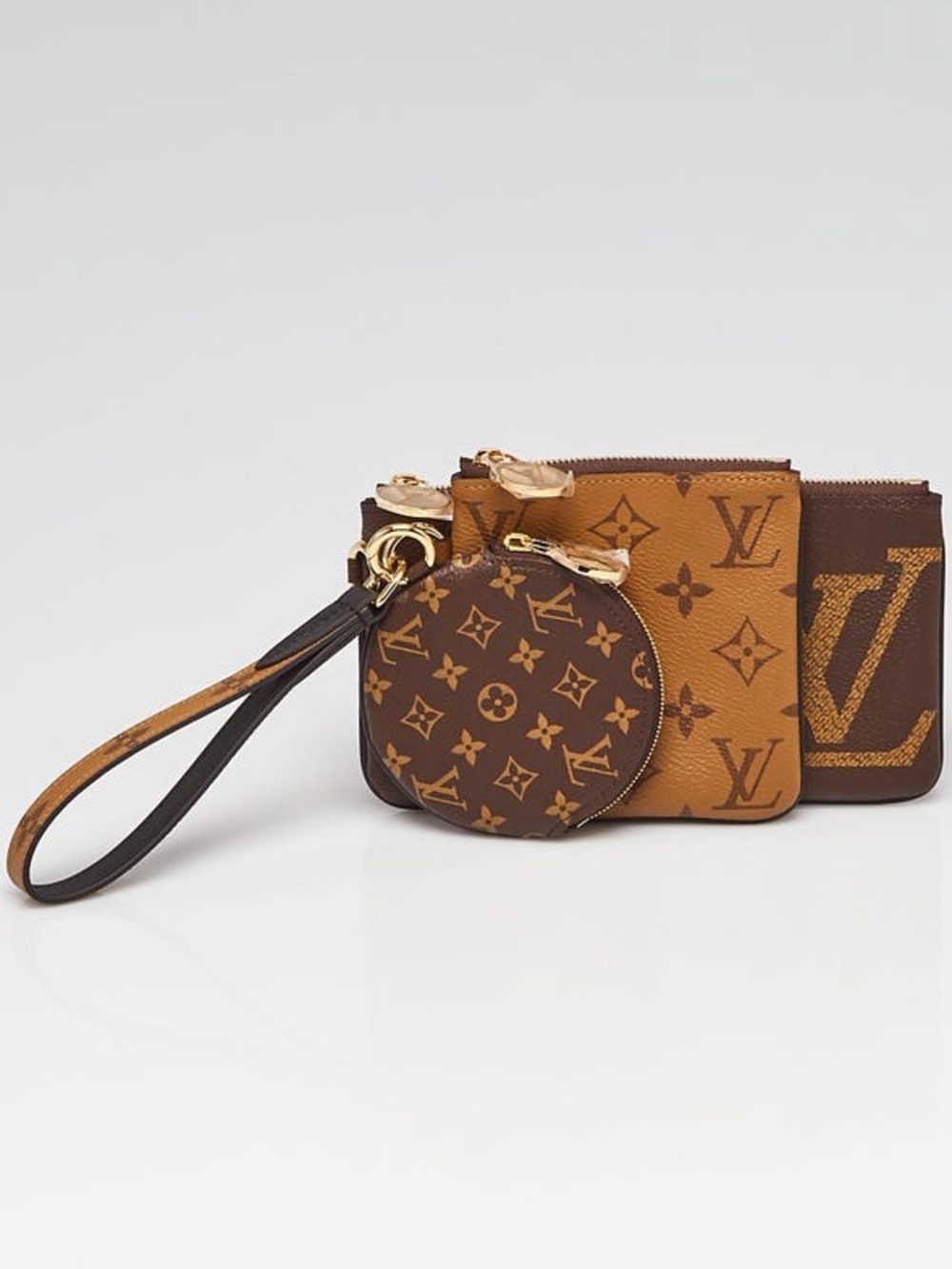 Louis Vuitton Pouch LV Trio Giant Monogram reverse LV wristlet LV wallet